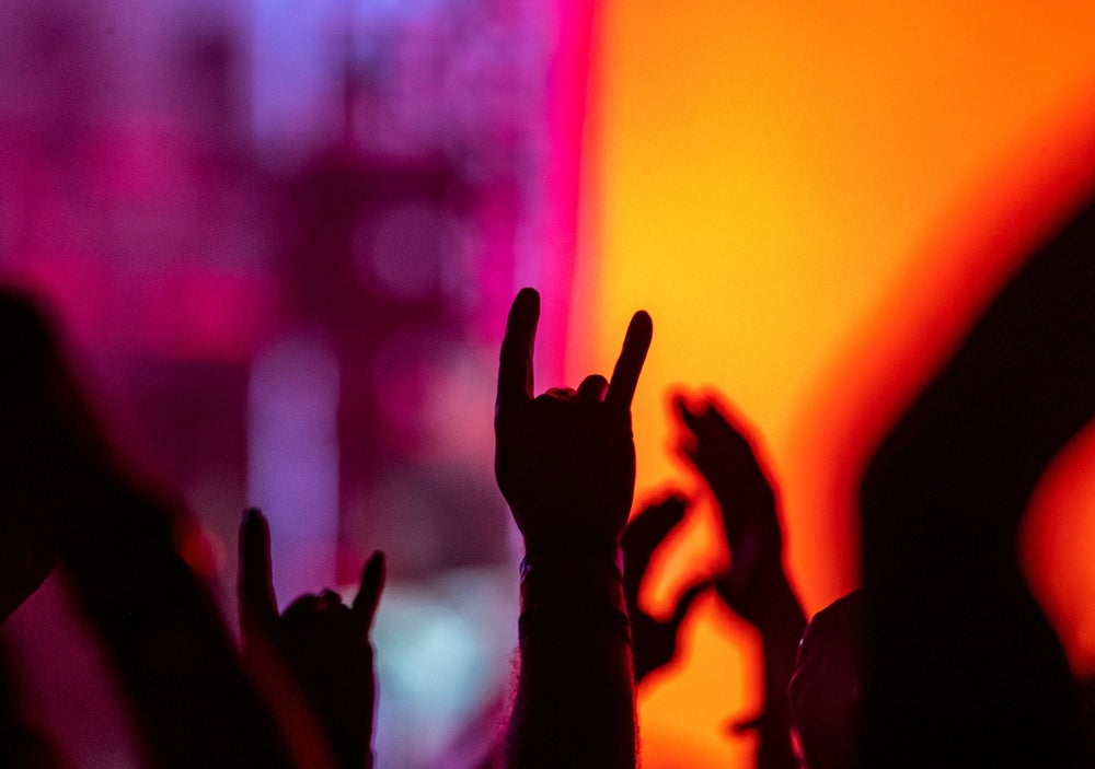Fans rock out to Metallica performs \"Creeping Death\" at the Power Trip Music Festival at the Empire Polo Club in Indio, Calif., Sunday, Oct. 8, 2023.