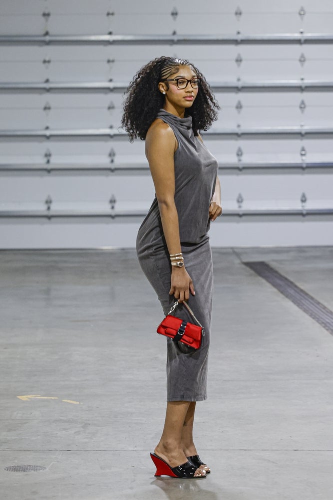Jun 24, 2025; Chicago, Illinois, USA; Chicago Sky forward Angel Reese (5) arrives at Wintrust Arena before a WNBA game against the Los Angeles Sparks. Mandatory Credit: Kamil Krzaczynski-Imagn Images