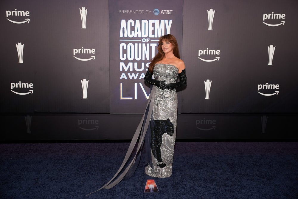 Shania Twain appears on the red carpet before the 61st Academy Of Country Music Awards at the MGM Grand Garden Arena in Las Vegas, Nev., Sunday, May 17, 2026.