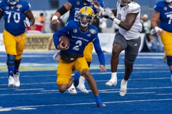 Dec 20, 2022; Boise, Idaho, USA; San Jose State Spartans quarterback Chevan Cordeiro (2) during the first half of the Famous Idaho Potato Bowl against the Eastern Michigan Eagles at Albertsons Stadium. Mandatory Credit: Brian Losness-USA TODAY Sports