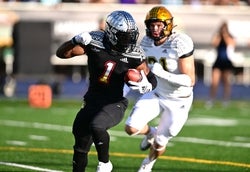 Great football in Honolulu, Hawaii. Jan 20, 2023.; Honolulu, Hawaii, US; Team Mauka wide receiver from Bishop Gorman high school Zachariah Branch (1, now with USC) breaks free past Team Makai linebacker from Manteca high school Blake Nichelson (21, now with Florida State)) for a touchdown during the first half of the Polynesian Bowl at Kunuiakea Stadium.  Mandatory Credit: Steven Erler-USA TODAY NETWORK