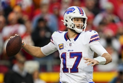 Dec 10, 2023; Kansas City, Missouri, USA; Quarterback Josh Allen (17) and his Buffalo Bills are set to host the red-hot Dallas Cowboys Sunday at Orchard Park. Mandatory Credit: Jay Biggerstaff-USA TODAY Sports