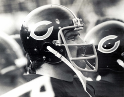 Sep 23, 1973; Chicago, IL, USA; FILE PHOTO; Chicago Bears linebacker Dick Butkus (51) on the sidelines during the game against the Minnesota Vikings at Soldier Field. Mandatory Credit: Malcolm Emmons-USA TODAY Sports