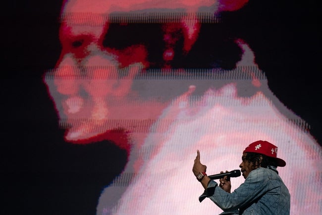Lil Baby performs at the Bridgestone Arena Saturday night, Sept. 9, 2023.