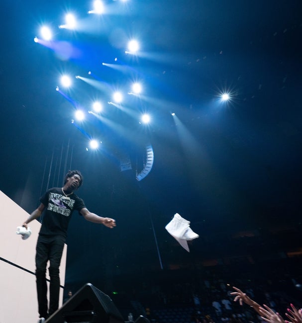 Hunxho performs at the Bridgestone Arena Saturday night, Sept. 9, 2023.