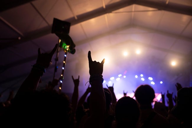 Fans cheer on GWAR at Bonnaroo in Manchester, Tenn., Friday morning, June 14, 2024.