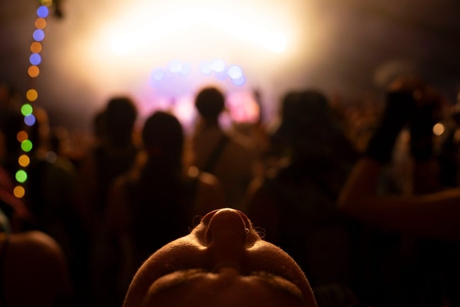 Reese Benoit of Lafayette, La., screams for GWAR at Bonnaroo in Manchester, Tenn., Friday morning, June 14, 2024.